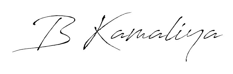 Antro_Vectra is a professional signature style that is perfect for those who want to add a touch of class to their signature. Get B Kamaliya name fancy signature for free. B Kamaliya signature style 6 images and pictures png