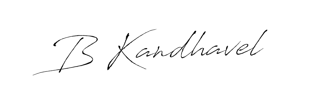 How to make B Kandhavel name signature. Use Antro_Vectra style for creating short signs online. This is the latest handwritten sign. B Kandhavel signature style 6 images and pictures png