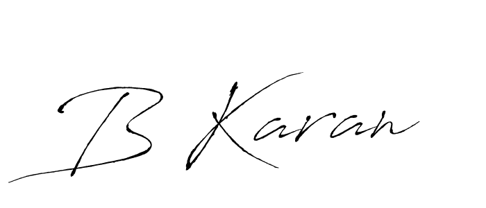 Create a beautiful signature design for name B Karan. With this signature (Antro_Vectra) fonts, you can make a handwritten signature for free. B Karan signature style 6 images and pictures png