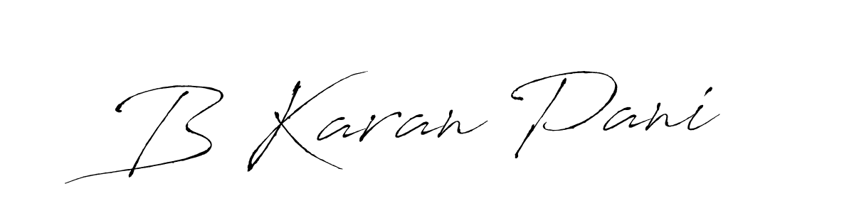 How to make B Karan Pani signature? Antro_Vectra is a professional autograph style. Create handwritten signature for B Karan Pani name. B Karan Pani signature style 6 images and pictures png