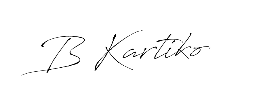 Antro_Vectra is a professional signature style that is perfect for those who want to add a touch of class to their signature. It is also a great choice for those who want to make their signature more unique. Get B Kartiko name to fancy signature for free. B Kartiko signature style 6 images and pictures png