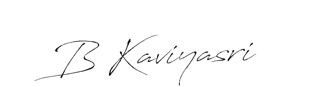 Design your own signature with our free online signature maker. With this signature software, you can create a handwritten (Antro_Vectra) signature for name B Kaviyasri. B Kaviyasri signature style 6 images and pictures png