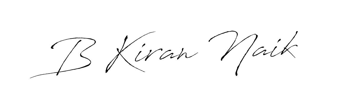 How to make B Kiran Naik name signature. Use Antro_Vectra style for creating short signs online. This is the latest handwritten sign. B Kiran Naik signature style 6 images and pictures png