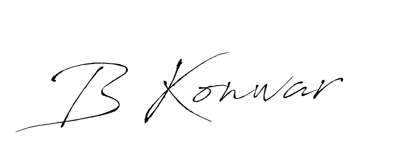 Make a beautiful signature design for name B Konwar. With this signature (Antro_Vectra) style, you can create a handwritten signature for free. B Konwar signature style 6 images and pictures png