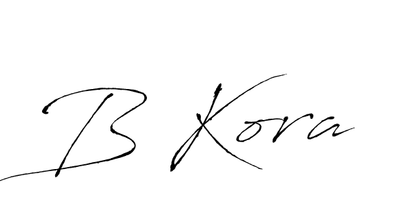 Antro_Vectra is a professional signature style that is perfect for those who want to add a touch of class to their signature. It is also a great choice for those who want to make their signature more unique. Get B Kora name to fancy signature for free. B Kora signature style 6 images and pictures png