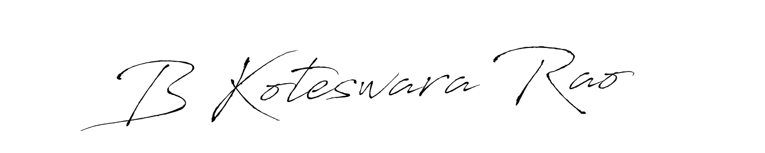 Create a beautiful signature design for name B Koteswara Rao. With this signature (Antro_Vectra) fonts, you can make a handwritten signature for free. B Koteswara Rao signature style 6 images and pictures png