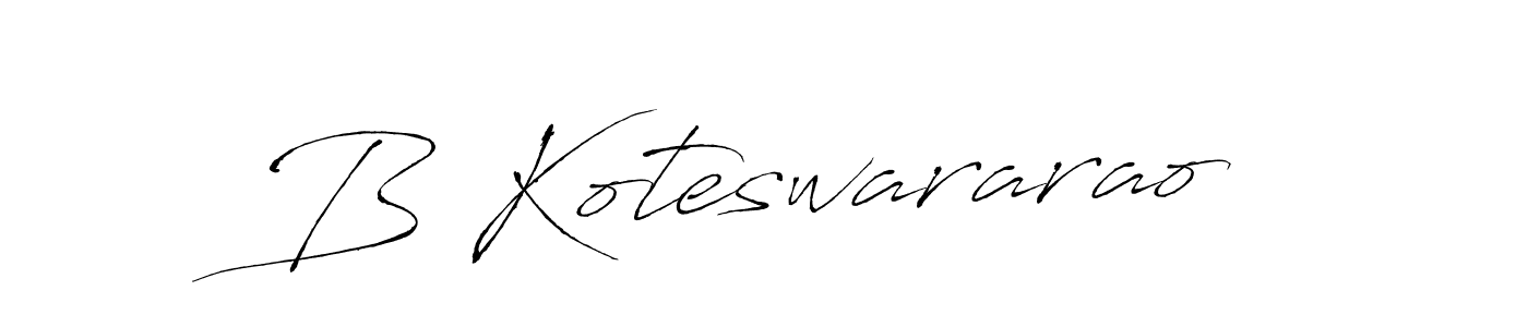 Create a beautiful signature design for name B Koteswararao. With this signature (Antro_Vectra) fonts, you can make a handwritten signature for free. B Koteswararao signature style 6 images and pictures png