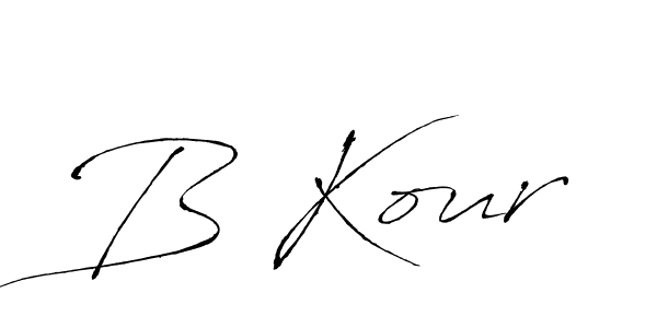 Also we have B Kour name is the best signature style. Create professional handwritten signature collection using Antro_Vectra autograph style. B Kour signature style 6 images and pictures png