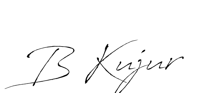 The best way (Antro_Vectra) to make a short signature is to pick only two or three words in your name. The name B Kujur include a total of six letters. For converting this name. B Kujur signature style 6 images and pictures png