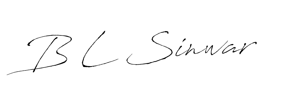 Antro_Vectra is a professional signature style that is perfect for those who want to add a touch of class to their signature. It is also a great choice for those who want to make their signature more unique. Get B L Sinwar name to fancy signature for free. B L Sinwar signature style 6 images and pictures png