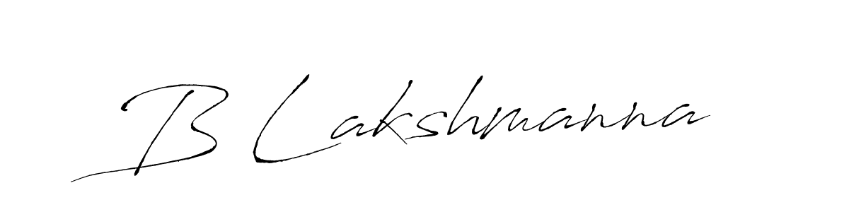 How to make B Lakshmanna name signature. Use Antro_Vectra style for creating short signs online. This is the latest handwritten sign. B Lakshmanna signature style 6 images and pictures png