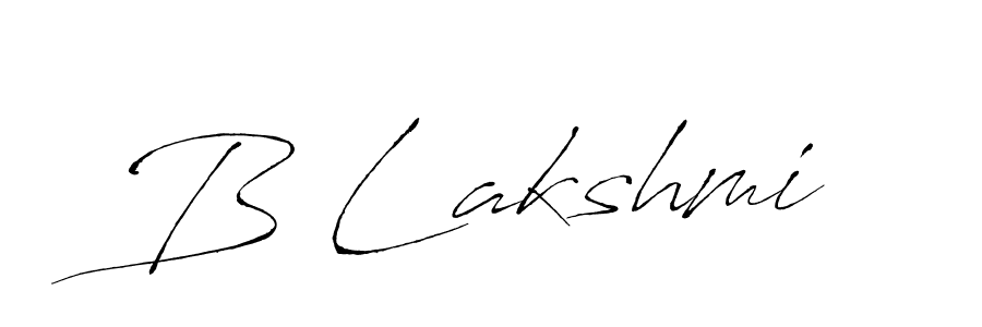 Use a signature maker to create a handwritten signature online. With this signature software, you can design (Antro_Vectra) your own signature for name B Lakshmi. B Lakshmi signature style 6 images and pictures png