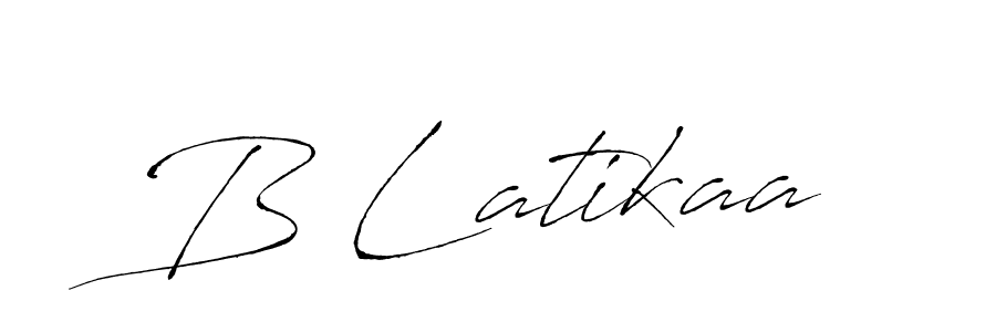 How to make B Latikaa name signature. Use Antro_Vectra style for creating short signs online. This is the latest handwritten sign. B Latikaa signature style 6 images and pictures png