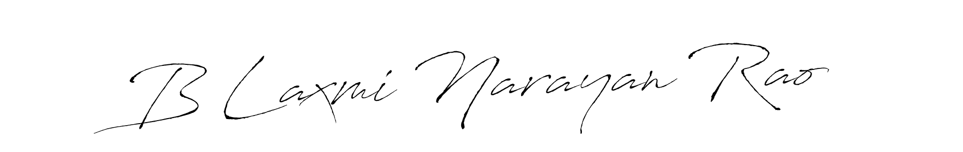 Create a beautiful signature design for name B Laxmi Narayan Rao. With this signature (Antro_Vectra) fonts, you can make a handwritten signature for free. B Laxmi Narayan Rao signature style 6 images and pictures png