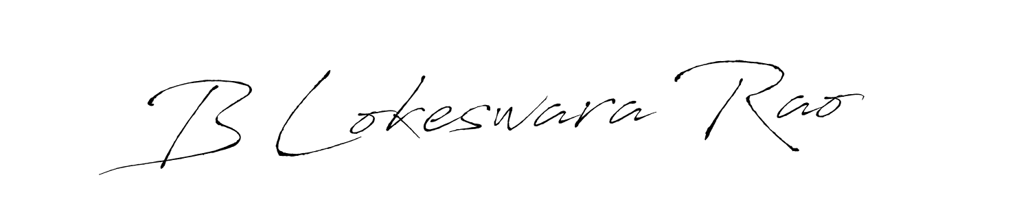 The best way (Antro_Vectra) to make a short signature is to pick only two or three words in your name. The name B Lokeswara Rao include a total of six letters. For converting this name. B Lokeswara Rao signature style 6 images and pictures png