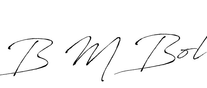 You should practise on your own different ways (Antro_Vectra) to write your name (B M Bol) in signature. don't let someone else do it for you. B M Bol signature style 6 images and pictures png