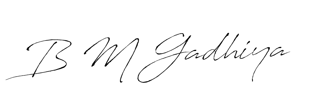 Also we have B M Gadhiya name is the best signature style. Create professional handwritten signature collection using Antro_Vectra autograph style. B M Gadhiya signature style 6 images and pictures png