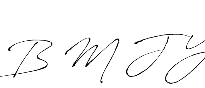 Make a beautiful signature design for name B M J Y. With this signature (Antro_Vectra) style, you can create a handwritten signature for free. B M J Y signature style 6 images and pictures png