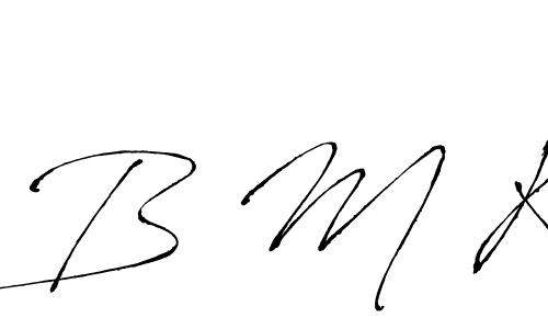 if you are searching for the best signature style for your name B M K. so please give up your signature search. here we have designed multiple signature styles  using Antro_Vectra. B M K signature style 6 images and pictures png