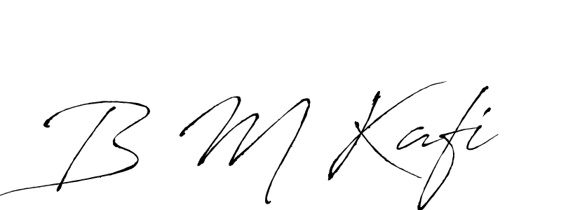 How to make B M Kafi signature? Antro_Vectra is a professional autograph style. Create handwritten signature for B M Kafi name. B M Kafi signature style 6 images and pictures png