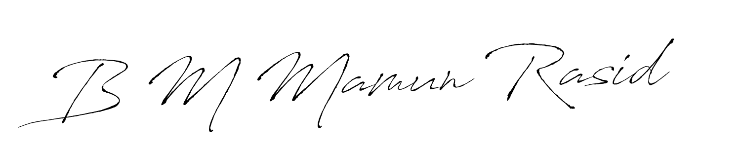 Design your own signature with our free online signature maker. With this signature software, you can create a handwritten (Antro_Vectra) signature for name B M Mamun Rasid. B M Mamun Rasid signature style 6 images and pictures png