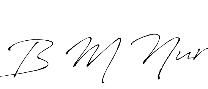 You can use this online signature creator to create a handwritten signature for the name B M Nur. This is the best online autograph maker. B M Nur signature style 6 images and pictures png