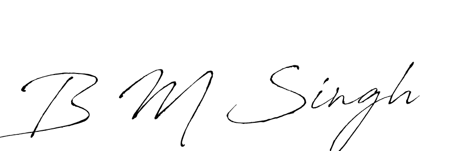 How to make B M Singh name signature. Use Antro_Vectra style for creating short signs online. This is the latest handwritten sign. B M Singh signature style 6 images and pictures png