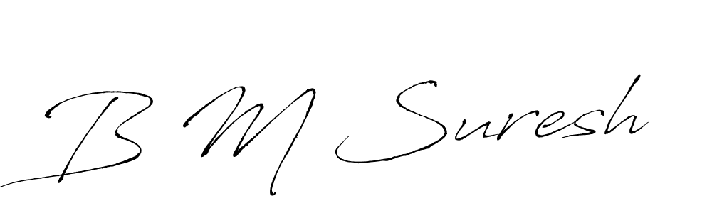 Use a signature maker to create a handwritten signature online. With this signature software, you can design (Antro_Vectra) your own signature for name B M Suresh. B M Suresh signature style 6 images and pictures png