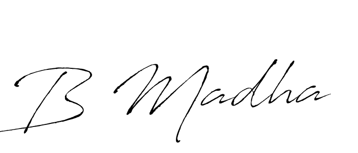 B Madha stylish signature style. Best Handwritten Sign (Antro_Vectra) for my name. Handwritten Signature Collection Ideas for my name B Madha. B Madha signature style 6 images and pictures png