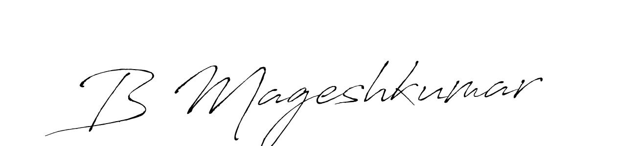 B Mageshkumar stylish signature style. Best Handwritten Sign (Antro_Vectra) for my name. Handwritten Signature Collection Ideas for my name B Mageshkumar. B Mageshkumar signature style 6 images and pictures png
