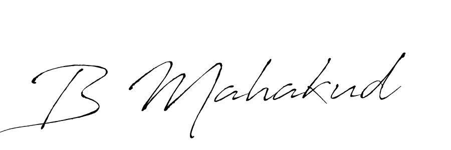 How to make B Mahakud signature? Antro_Vectra is a professional autograph style. Create handwritten signature for B Mahakud name. B Mahakud signature style 6 images and pictures png