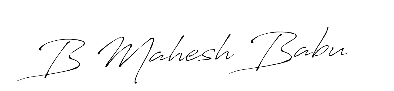 How to make B Mahesh Babu name signature. Use Antro_Vectra style for creating short signs online. This is the latest handwritten sign. B Mahesh Babu signature style 6 images and pictures png