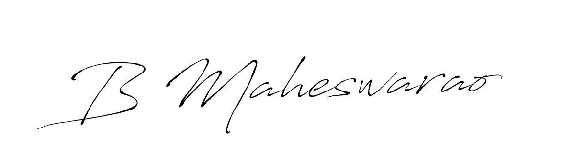 Create a beautiful signature design for name B Maheswarao. With this signature (Antro_Vectra) fonts, you can make a handwritten signature for free. B Maheswarao signature style 6 images and pictures png