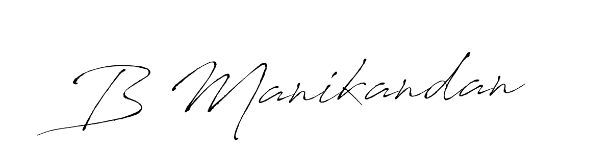 Design your own signature with our free online signature maker. With this signature software, you can create a handwritten (Antro_Vectra) signature for name B Manikandan. B Manikandan signature style 6 images and pictures png