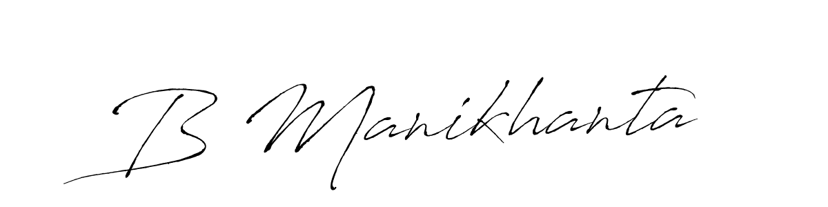 You should practise on your own different ways (Antro_Vectra) to write your name (B Manikhanta) in signature. don't let someone else do it for you. B Manikhanta signature style 6 images and pictures png