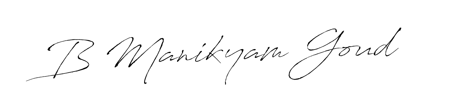 Also we have B Manikyam Goud name is the best signature style. Create professional handwritten signature collection using Antro_Vectra autograph style. B Manikyam Goud signature style 6 images and pictures png