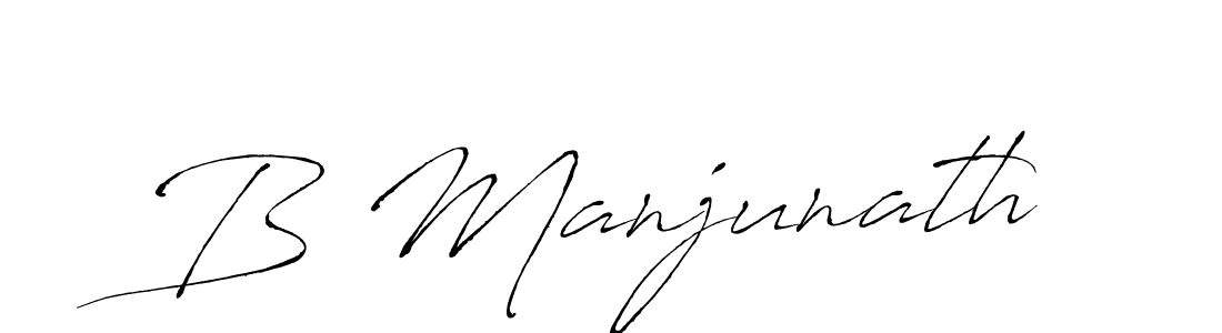 Create a beautiful signature design for name B Manjunath. With this signature (Antro_Vectra) fonts, you can make a handwritten signature for free. B Manjunath signature style 6 images and pictures png