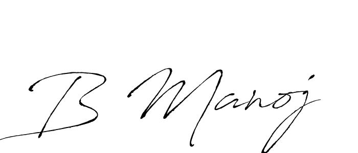 You should practise on your own different ways (Antro_Vectra) to write your name (B Manoj) in signature. don't let someone else do it for you. B Manoj signature style 6 images and pictures png