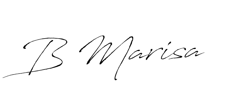 Create a beautiful signature design for name B Marisa. With this signature (Antro_Vectra) fonts, you can make a handwritten signature for free. B Marisa signature style 6 images and pictures png