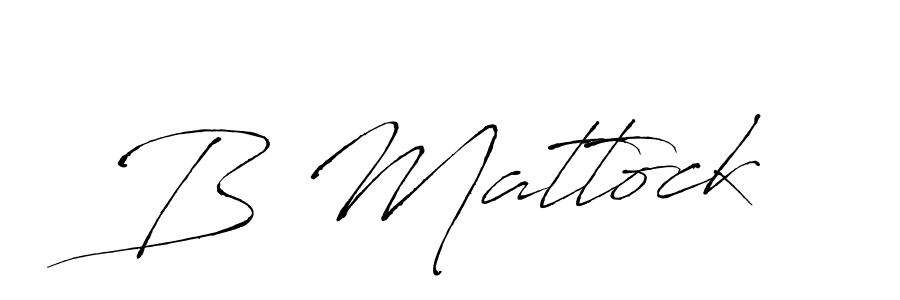 Also we have B Mattock name is the best signature style. Create professional handwritten signature collection using Antro_Vectra autograph style. B Mattock signature style 6 images and pictures png