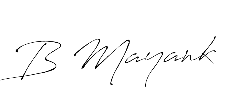 The best way (Antro_Vectra) to make a short signature is to pick only two or three words in your name. The name B Mayank include a total of six letters. For converting this name. B Mayank signature style 6 images and pictures png