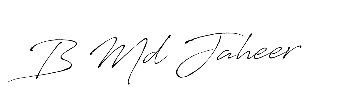 How to make B Md Jaheer signature? Antro_Vectra is a professional autograph style. Create handwritten signature for B Md Jaheer name. B Md Jaheer signature style 6 images and pictures png