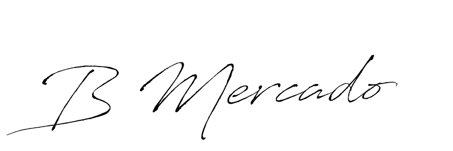Create a beautiful signature design for name B Mercado. With this signature (Antro_Vectra) fonts, you can make a handwritten signature for free. B Mercado signature style 6 images and pictures png