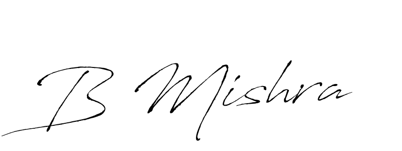 The best way (Antro_Vectra) to make a short signature is to pick only two or three words in your name. The name B Mishra include a total of six letters. For converting this name. B Mishra signature style 6 images and pictures png