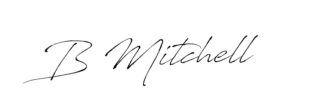 Design your own signature with our free online signature maker. With this signature software, you can create a handwritten (Antro_Vectra) signature for name B Mitchell. B Mitchell signature style 6 images and pictures png