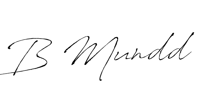 How to make B Mundd signature? Antro_Vectra is a professional autograph style. Create handwritten signature for B Mundd name. B Mundd signature style 6 images and pictures png