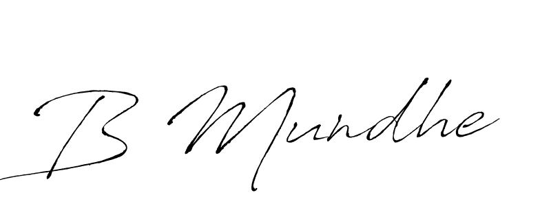 You should practise on your own different ways (Antro_Vectra) to write your name (B Mundhe) in signature. don't let someone else do it for you. B Mundhe signature style 6 images and pictures png