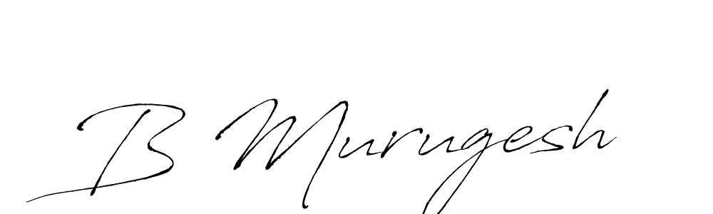 The best way (Antro_Vectra) to make a short signature is to pick only two or three words in your name. The name B Murugesh include a total of six letters. For converting this name. B Murugesh signature style 6 images and pictures png