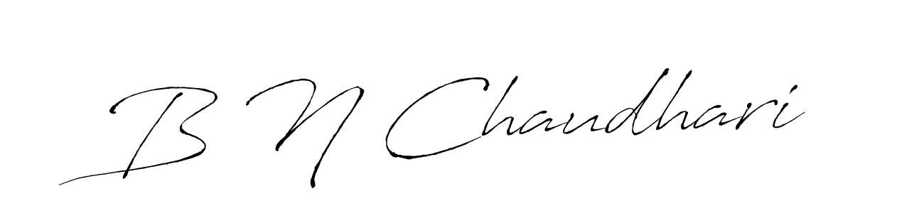 Make a beautiful signature design for name B N Chaudhari. With this signature (Antro_Vectra) style, you can create a handwritten signature for free. B N Chaudhari signature style 6 images and pictures png