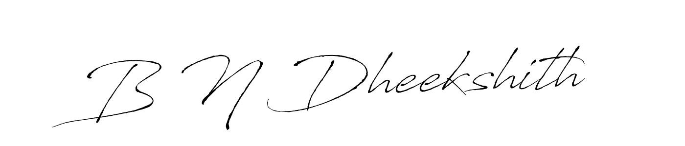 if you are searching for the best signature style for your name B N Dheekshith. so please give up your signature search. here we have designed multiple signature styles  using Antro_Vectra. B N Dheekshith signature style 6 images and pictures png